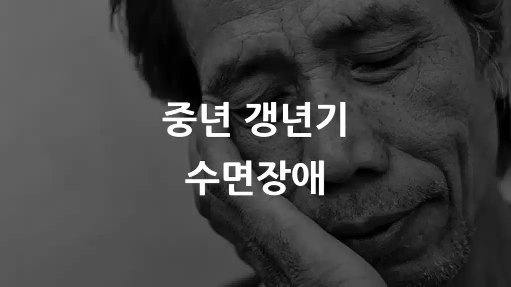 중년 갱년기 수면장애 증상 테스트 및 좋은 음식과 치료 방법